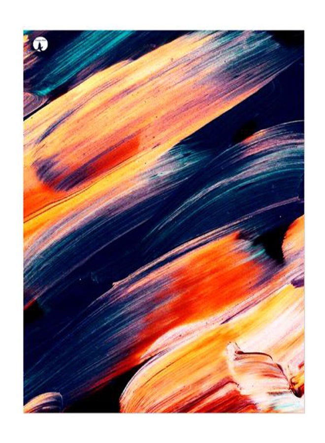 BP Abstract Printed Decorative Plate Blue/Green/Orange 20x15cm