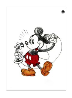 BP Mickey Mouse Themed Decorative Plate White/Black/Red 20x15cm 