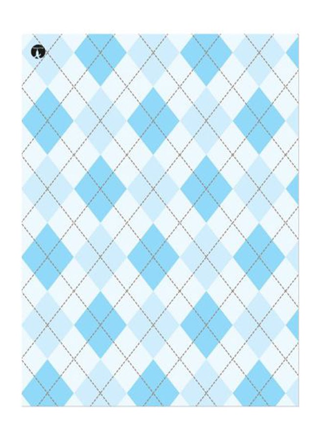 BP Diamond Pattern Decorative Plate Blue/White/Grey 20x15cm