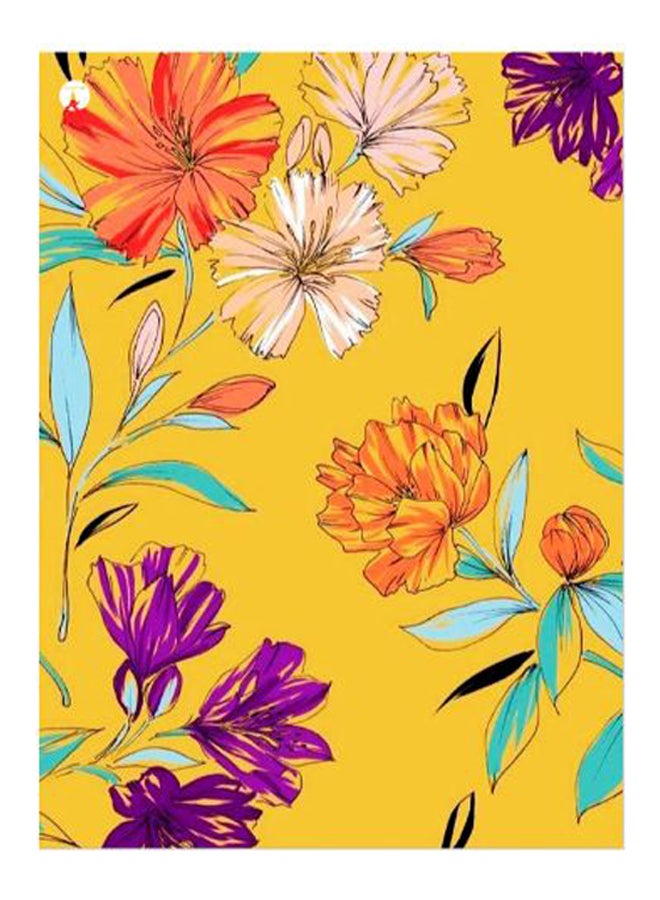 BP Floral Printed Decorative Plate Blue/Yellow/Green 20x15cm