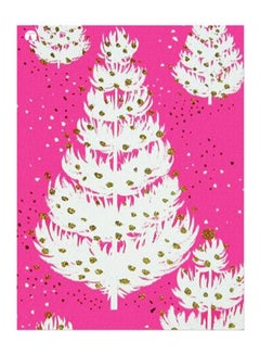 BP Tree Printed Decorative Plate Pink/White/Gold 20x15cm 