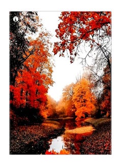 BP Landscape Printed Decorative Plate Red/Orange/Brown 20x15cm 