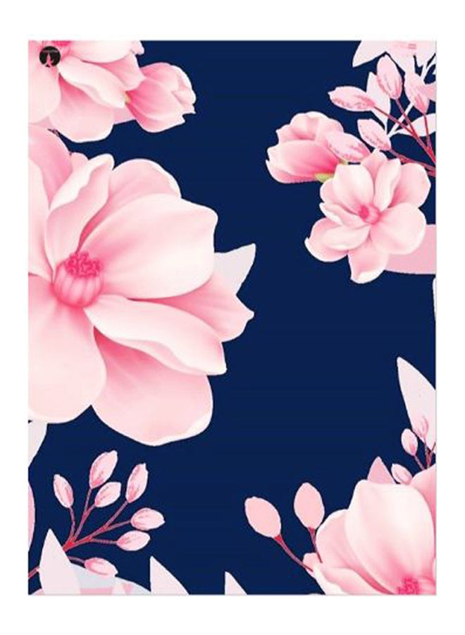 BP Flower Printed Decorative Metal Plate Blue/Pink/Green 20x15cm