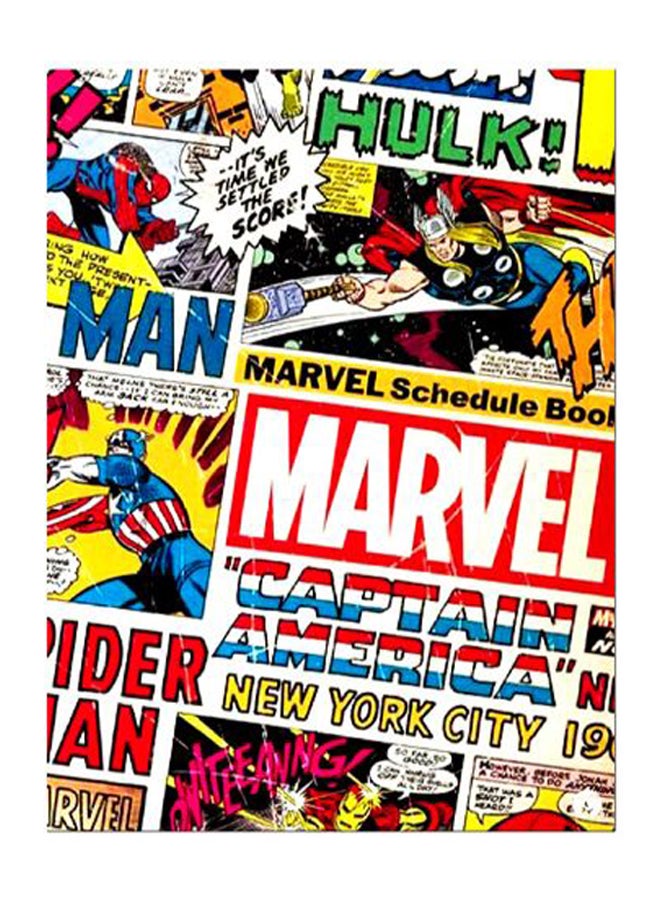 BP Marvel Superhero Printed Decorative Wall Art Plate Red/White/Yellow 15x20cm