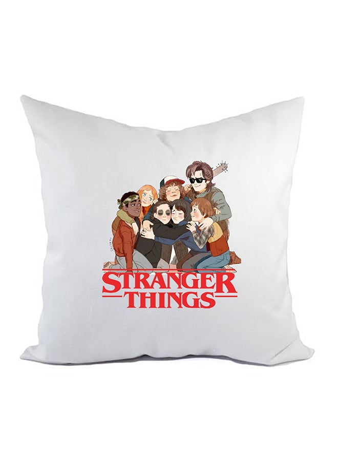 وسادة زينة مطبوع عليها عبارة "Stranger Things" متعدد الألوان 16بوصة