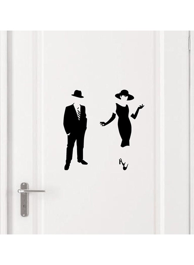 Self-Adhesive Door Decorative Sticker Black 30 x 30cm