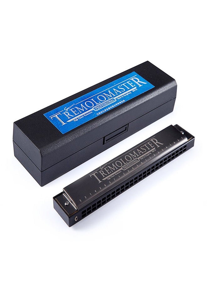 24-Holes Tremolo Harmonica With Case 18.5 x 4.5cm 