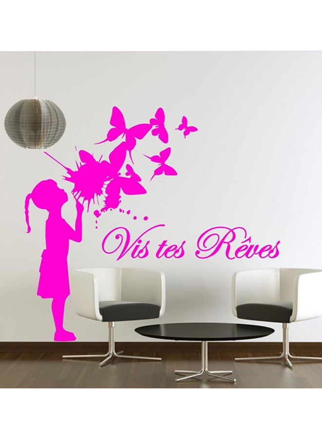 Self-Adhesive Decorative Wall Sticker Pink 55 x 45cm 