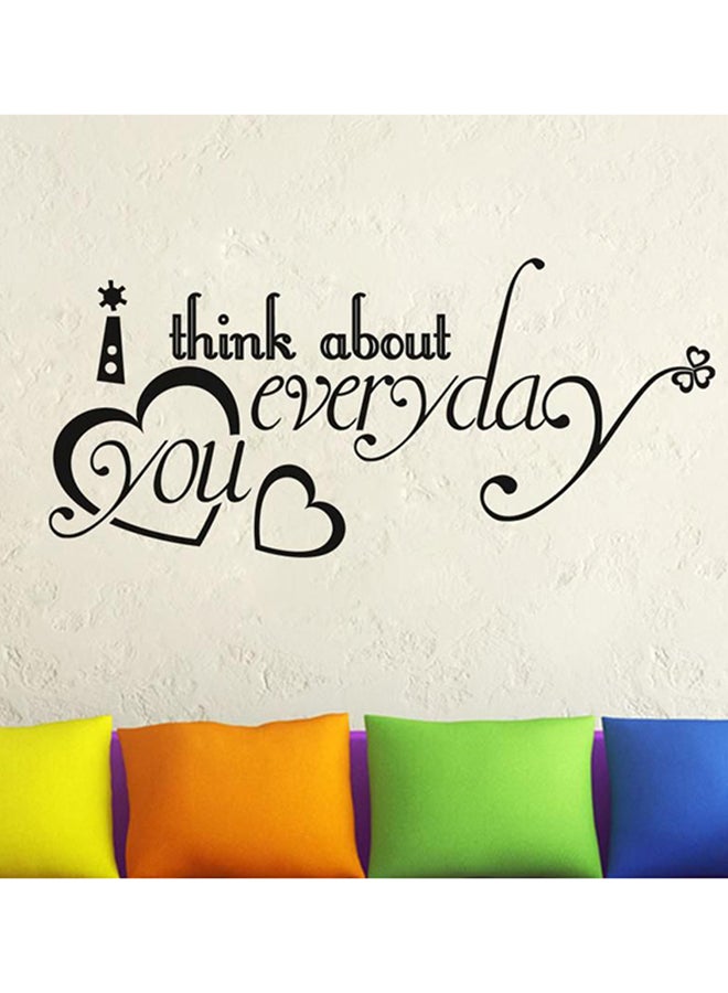 Self-Adhesive Decorative Wall Sticker Black 55 x 100cm 