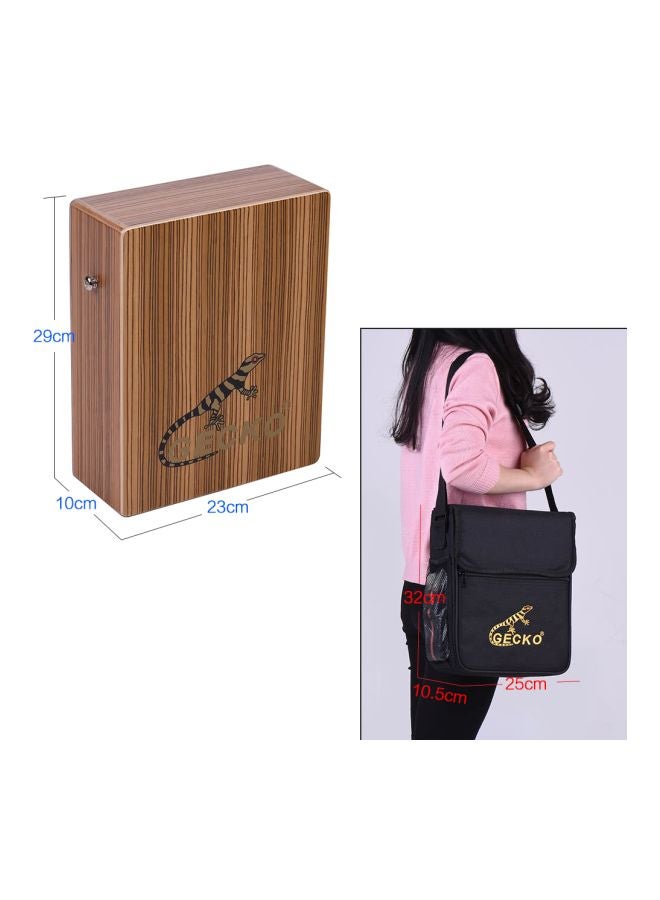 GECKO - Portable Cajon Box With Carryin Bag 23x29x10cm - Image 1