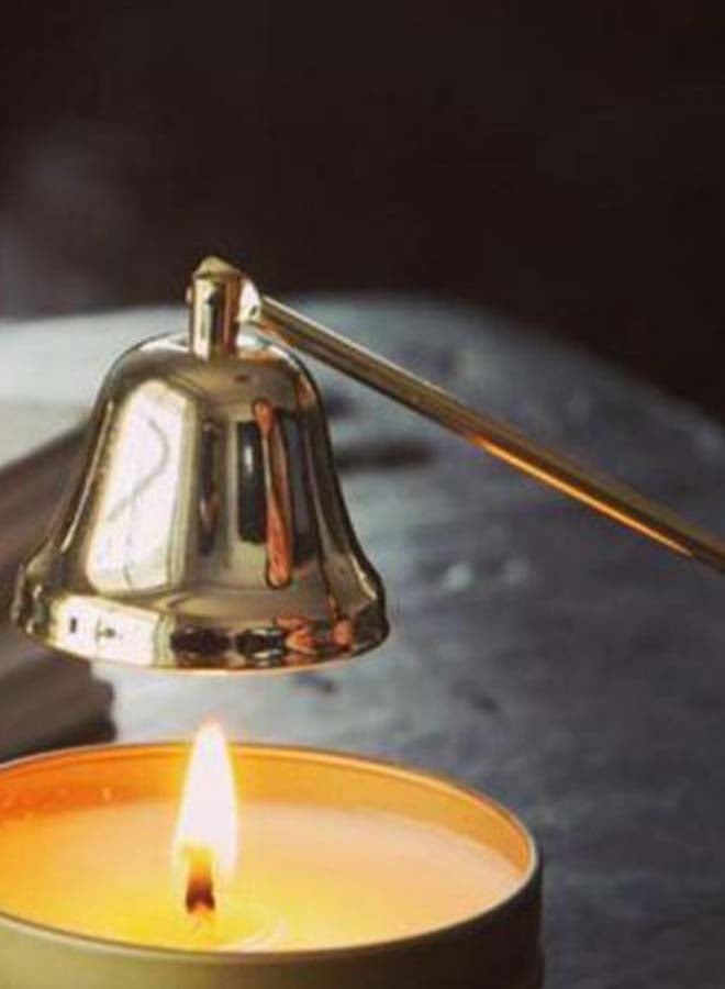 Generic - Bell Shape Candle Extinguisher With Long Handle Gold 20.5 x 3.8cm - Image 1