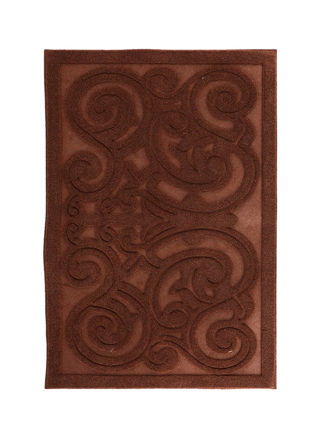 Door Mat Long Lasting Nylon Surface Heavy Duty Brown Rubber Surface Brown