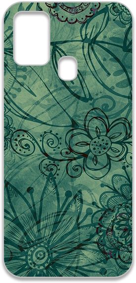 OZO Tranquility Flower SE131TGF Mobile Skin for Samsung Galaxy M31 Green - Image 2