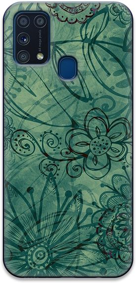 OZO Tranquility Flower SE131TGF Mobile Skin for Samsung Galaxy M31 Green - Image 3