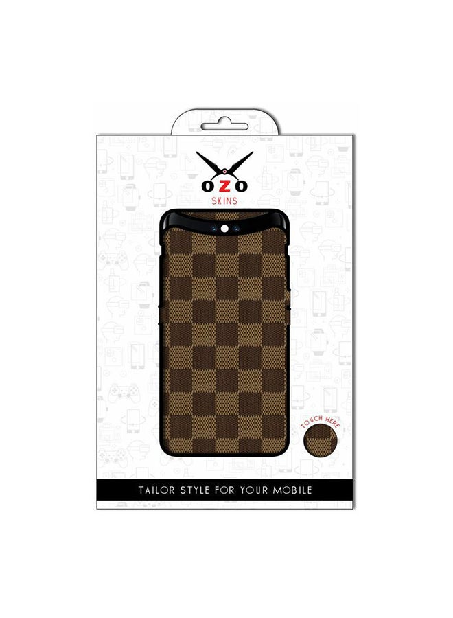 OZO Leather Checked SE119LCB Mobile Skin for Apple Iphone 11Pro Max Bronw - Image 1