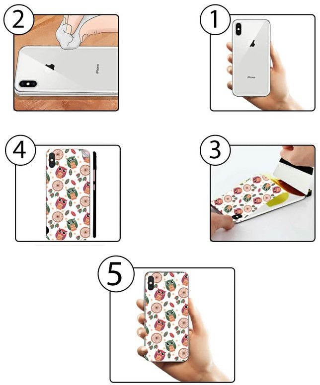 أوزو لاصقة موبايل خلفية بتصميم طويل الأمد لهاتف أبل آيفون 11 برو ماكس طراز SE137GLC متعدد الألوان - Image 4