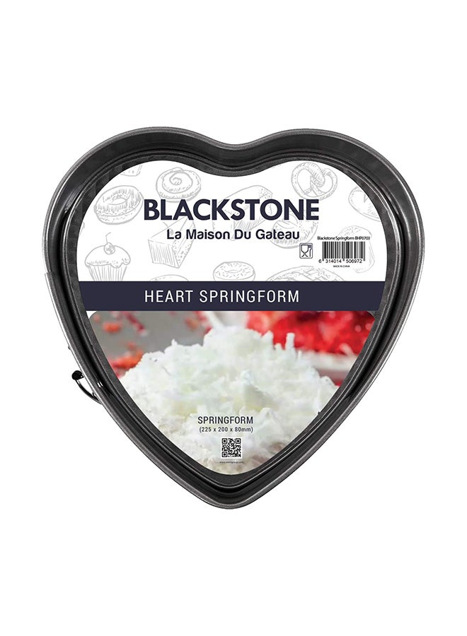 BLACKSTONE - Spring Form Cake Bakeware Pan Heart Shape grey 225 X 200 X 80mm - Image 1