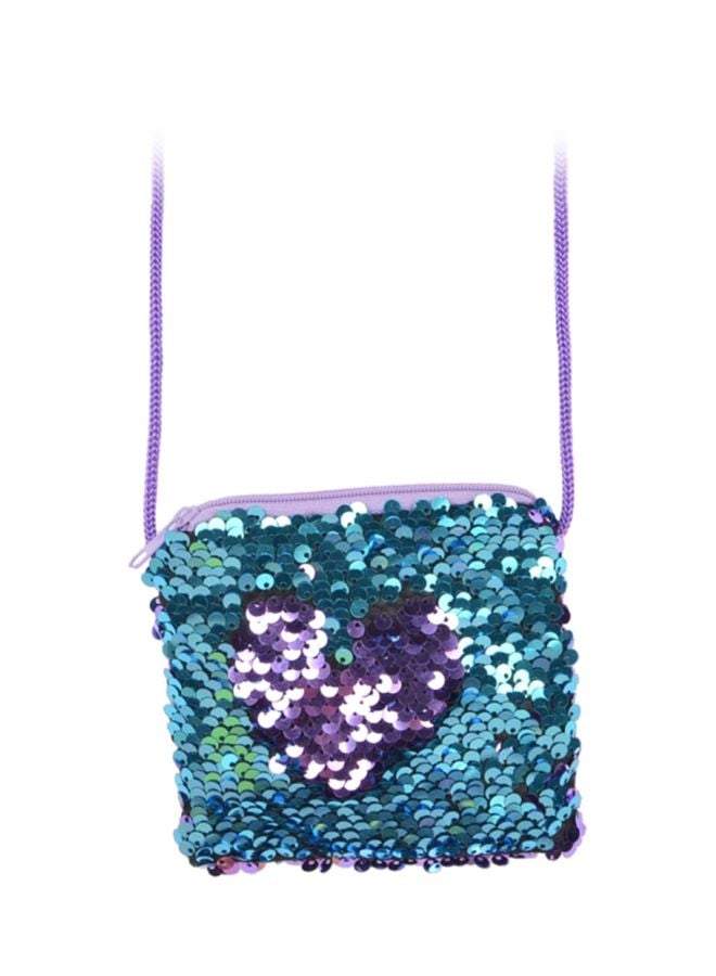 TOEON Sequin Glitter Crossbody Bag Blue/Purple