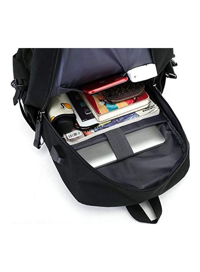 BTS Multifunctional Canvas Laptop Backpack Black - Image 2