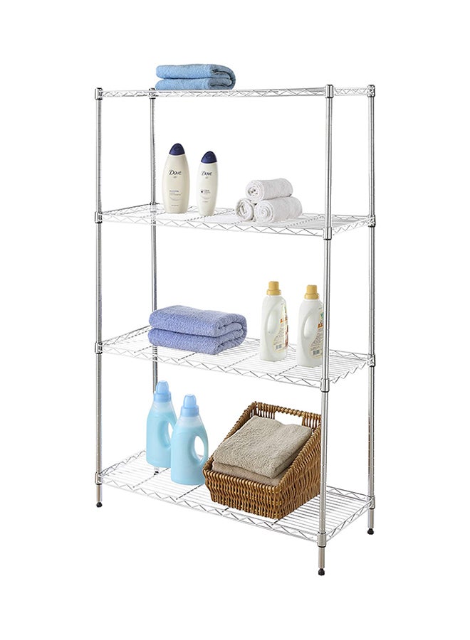 Cameltough CamelTough Wire Rack 4 Shelf Adjustable Storage Rack  Heavy Duty Shelving Unit for Pantry  Laundry  Bathroom  Kitchen  Garage Closet Organization  600Lbs Capacity  Chrome  90L X 35W X 135H cm  HTC-WR604 Chrome 91 x 35 x 137centimeter  - Image 1