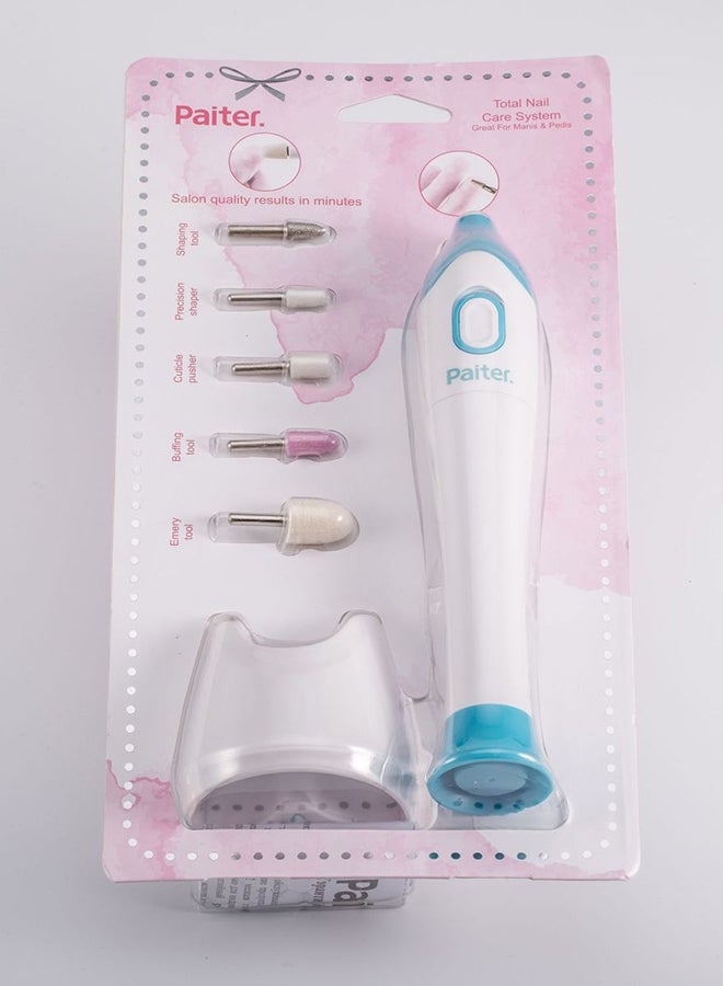 Paiter 5 In 1 Manicure/Pedicure Set White/Blue - Image 2