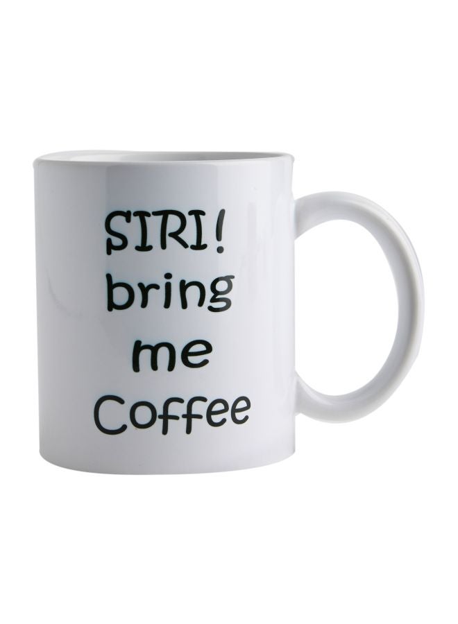 اس او ال مج بطبعة Siri! مج بطبعة Bring Me Coffee أبيض/ أسود 300ملليلتر