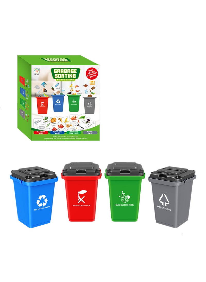 WIZCOM 4-Piece Garbage Sorting Game Set 