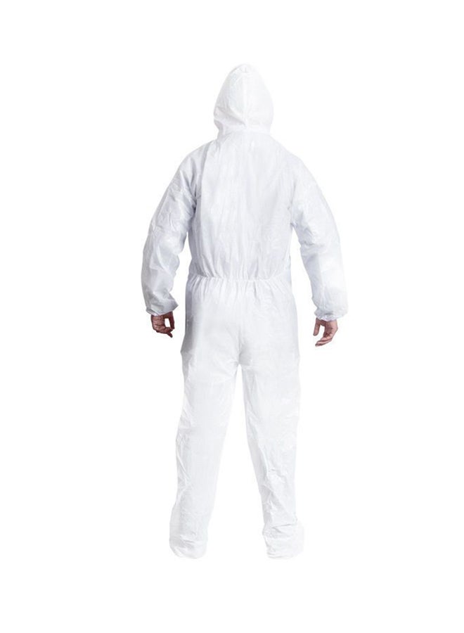 Pack of 2 Disposable Protective Isolation Suit White One Size - Image 2