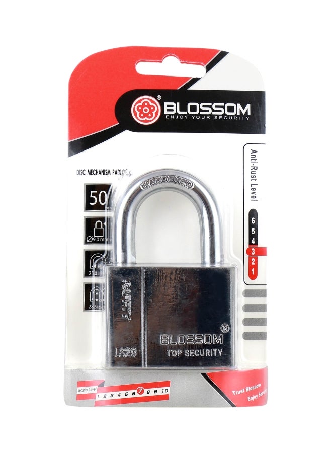 Blossom Disc Mechanism Padlock With 3 Keys Silver - Image 3