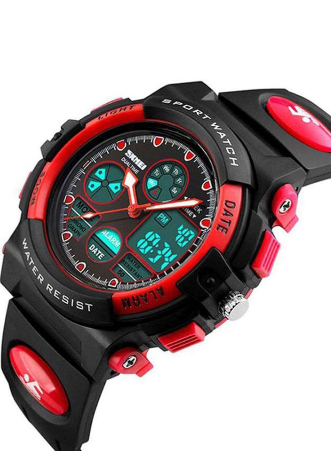 SKMEI - Boys' Waterproof Analog Digital Watch ZS219102 - 48 mm - Black/Red - Image 1