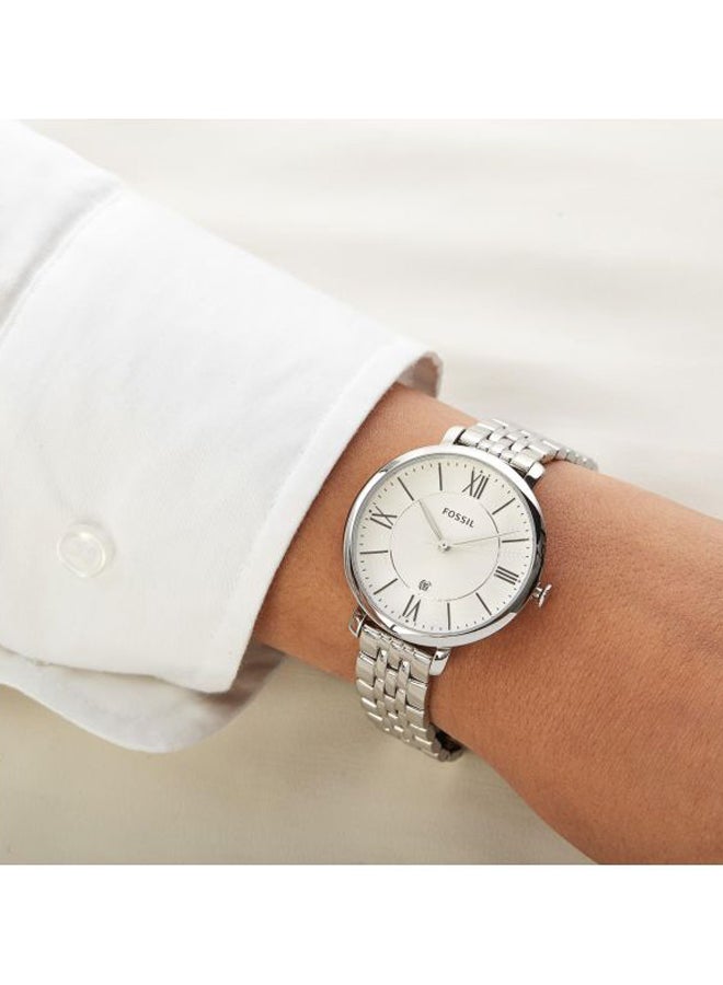 FOSSIL Women's Jacqueline Analog Watch ES3433 - 36 mm - Silver  - Image 4