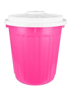El Helal & Silver Star Multi-Purpose Bucket With Lid Fushia and White 