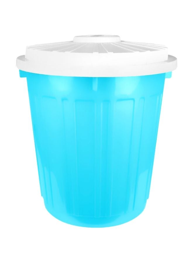 Plastic Cleaning Bucket With Cover Baby Blue and White