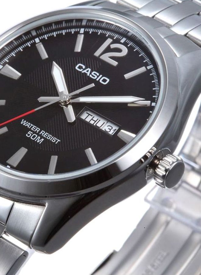 كاسيو ساعة يد إنتايسر كوارتز بعقارب مقاومة للماء طراز LTP-1335D-1AVDF - 36 مم - فضي للنساء - Image 5