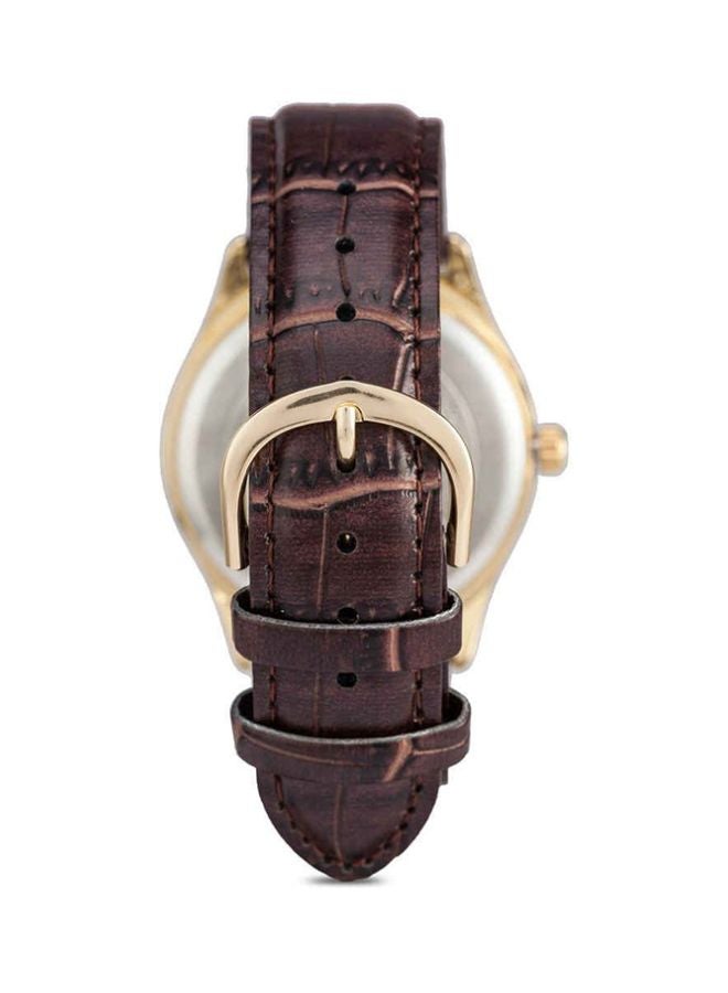 CASIO Men's Leather Analog Watch MTP-V006GL-7BUDF - 38 mm - Brown - Image 4