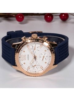 جس ساعة يد كرونوغراف مقاومة للماء طراز W1025L4 - 38 مم - أزرق للنساء  - Image 5