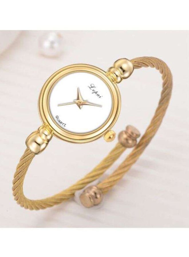 شاربدو ساعة يد كوارتز بعقارب طراز LP467-GO-W للنساء - Image 4