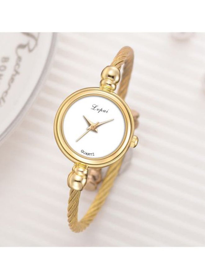 شاربدو ساعة يد كوارتز بعقارب طراز LP467-GO-W للنساء - Image 5