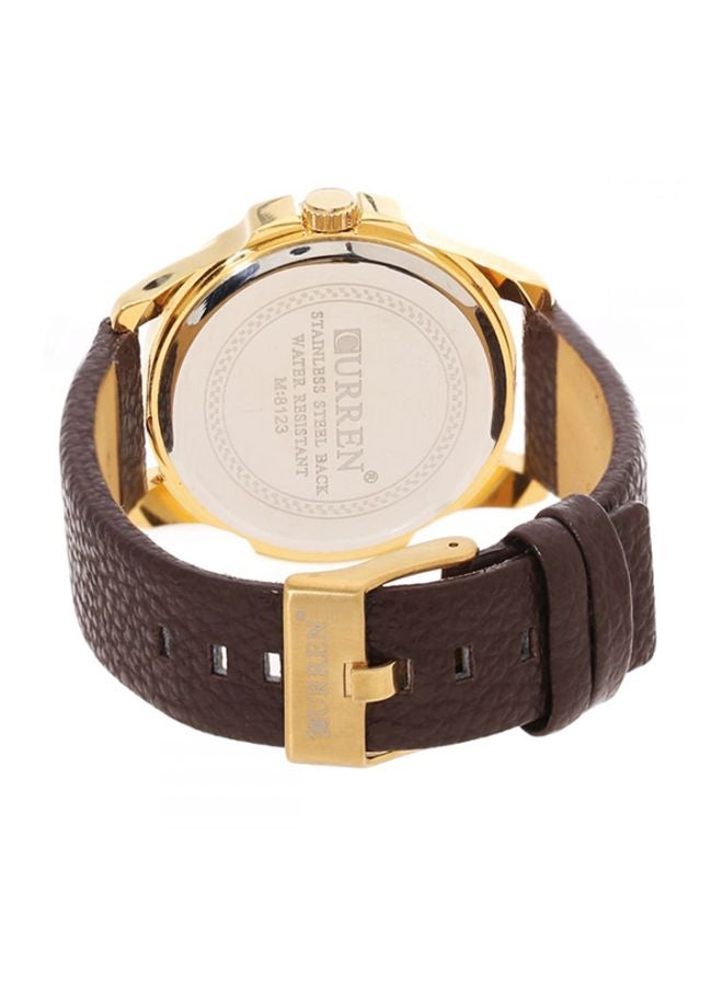 كارين ساعة يد بعقارب مقاومة للماء طراز 8123 - 48 مم - بني للرجال - Image 2