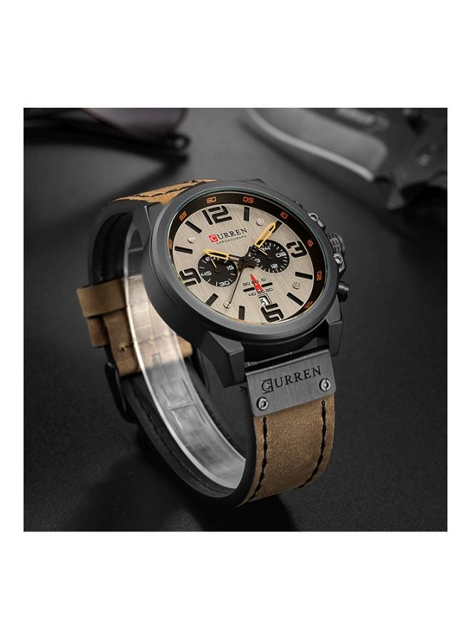 CURREN - Men's Leather Chronograph Watch 8314 - 45 mm - Brown - Image 1