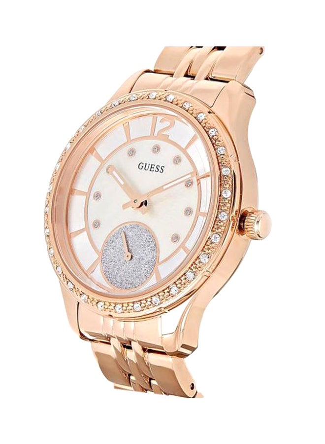 جس ساعة عقارب بسوار مرصع بالأحجار طراز W0931L3 للنساء - Image 4