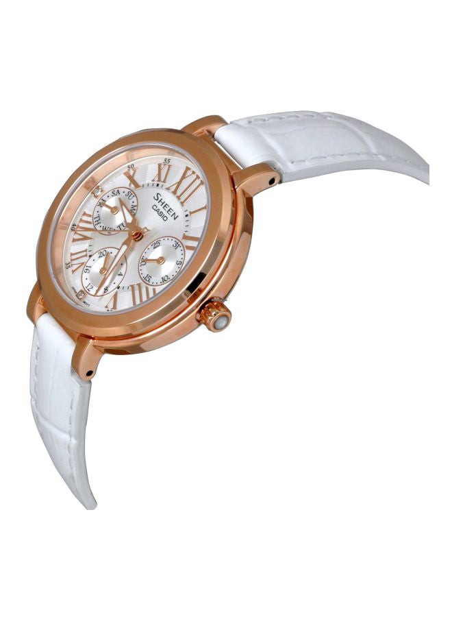 كاسيو ساعة يد بعقارب موديل شين SHE-3034GL-7AUER للرجال - Image 3