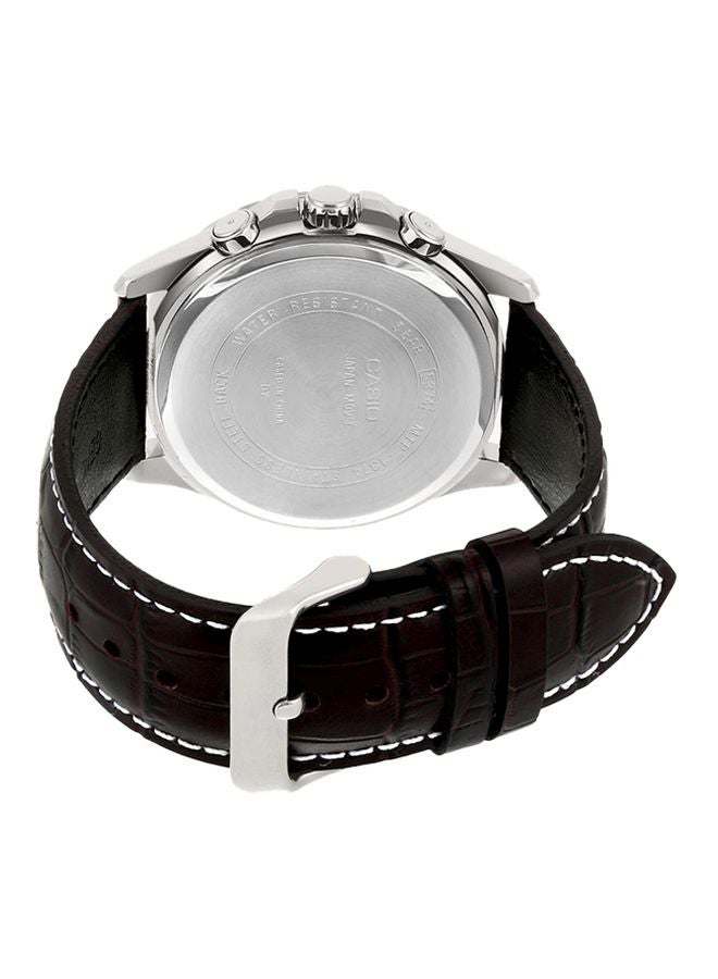 CASIO - Men's Enticer Chronograph Watch MTP-1374L-7A - 44 mm - Brown - Image 1