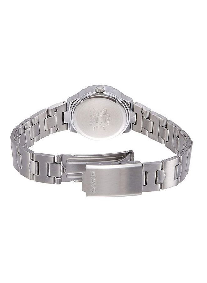 كاسيو ساعة يد بعقارب مقاومة للماء من إنتايسر طراز LTP-1241D-2A - قياس 25 مم - لون فضي للنساء - Image 2