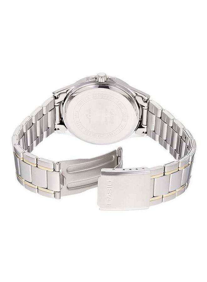 CASIO Men's Enticer Water Resistant Analog Watch MTP-1381G-1AVDF - 40 mm - Silver/Gold - Image 2