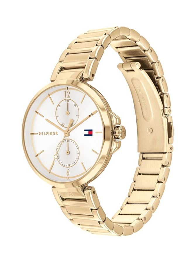 TOMMY HILFIGER - Women's Round Shape Metal Analog Wrist Watch 37 mm - Gold - 1782128 - Image 1