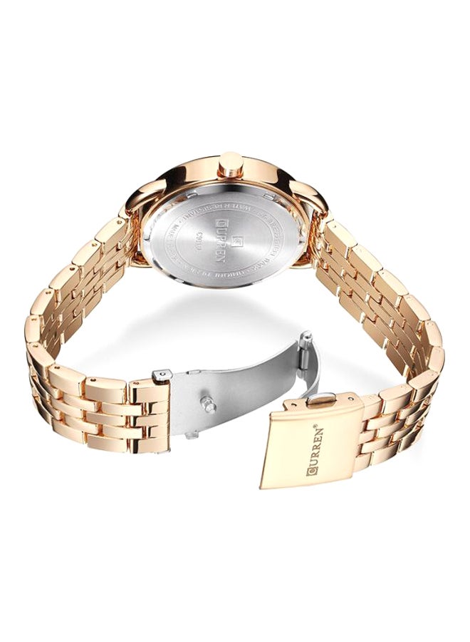 CURREN - women Water Resistant Analog Watch 9013 - 36 mm - Rose Gold - Image 1