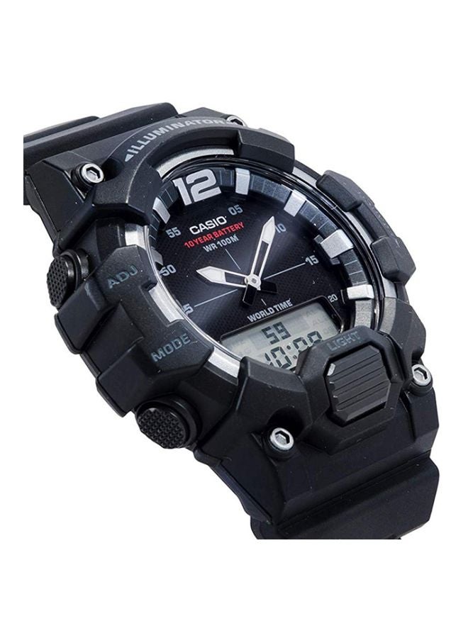 كاسيو ساعة يد رقمية وبعقارب مقاومة للماء طراز HDC-700-1AVEF - قياس 53 مم - لون أسود للرجال - Image 4