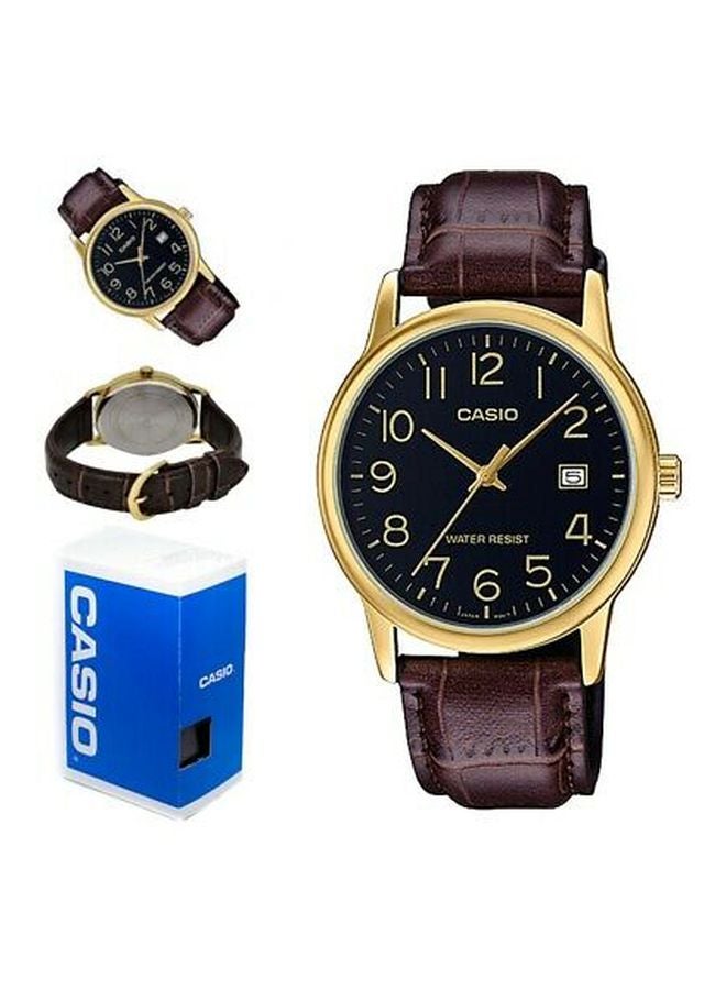 CASIO Men's Water Resistant Analog Watch MTP-V002GL-1B - 37 mm - Brown - Image 4