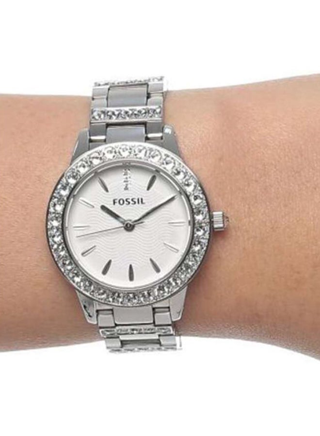FOSSIL Women's Water Resistant Analog Watch ES2362 - 34 mm - Silver  - Image 4